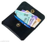 Genuine leather Hessa cardholder, holds 6 cards & cash, solid design, free size (11cm x 7cm), durable & travel-friendly