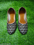 Synthetic leather, colorblocked ballerinas - DUALSTEP BROWEN PINJRA in indian sizes 4, 6, 7, 8, 9