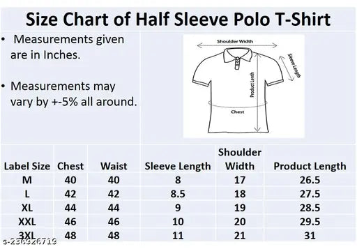 Alarm Men's & Boys Stylish Cotton Regular Fit Solid Polo Neck T-Shirt- Pure Cotton, Ultra Soft, Half Sleeves, Comfortable, Lightweight Polo T-Shirt
