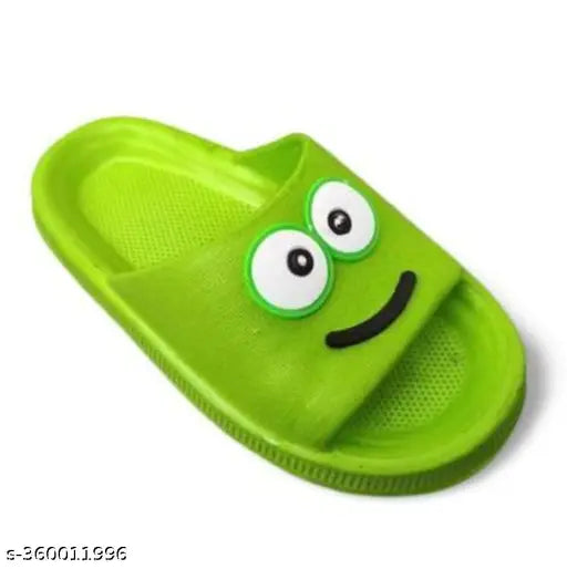 Embellished net EVA sole indoor rubber slippers for kids daily use, aged 9 months to 8 years