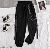 Cotton cargo pants for women & girls, solid net pattern, various sizes available (26in/29in/26in, 28in/37in/28in, 30in/37in/30in, 32in/38in/32in, 34in/38in/34in)