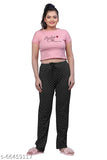 Women's big dot print pyjamas in size S to 3XL for night wear and lounge wear