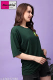 Women's oversized t-shirt, half sleeve, tempo print