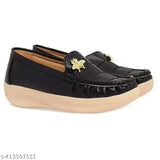 Synthetic leather, soft & comfortable Women's bellies for office - non-fatigue, non-slippery ballerinas. Stylish slip-on shoes in solid pattern. Size options: IND-3, IND-4, IND-6, IND-7, IND-8. Made in India