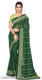Green and black striped saree, 9mm CPallu embroidery, traditional and contemporary blend