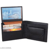 Tan faux leather men's container wallet, 2 compartments, modern design by Craft Line