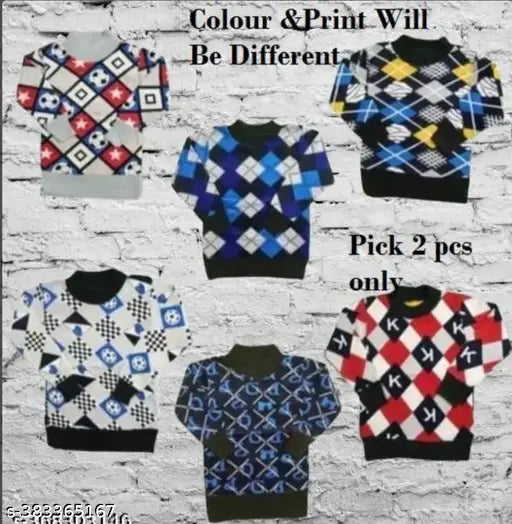 Wool printed kids China sweater pack of 2, available in various sizes for 0-4 years old