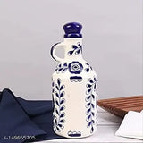 A 1-liter ceramic oil dispenser with a lid, suitable for kitchen storage; ideal for storing cooking oils, vinegar, and other liquids. (1080 x 639)