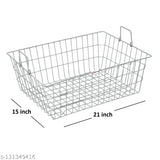 Stainless steel square dish drying rack, size 15 x 21 x 9 inches