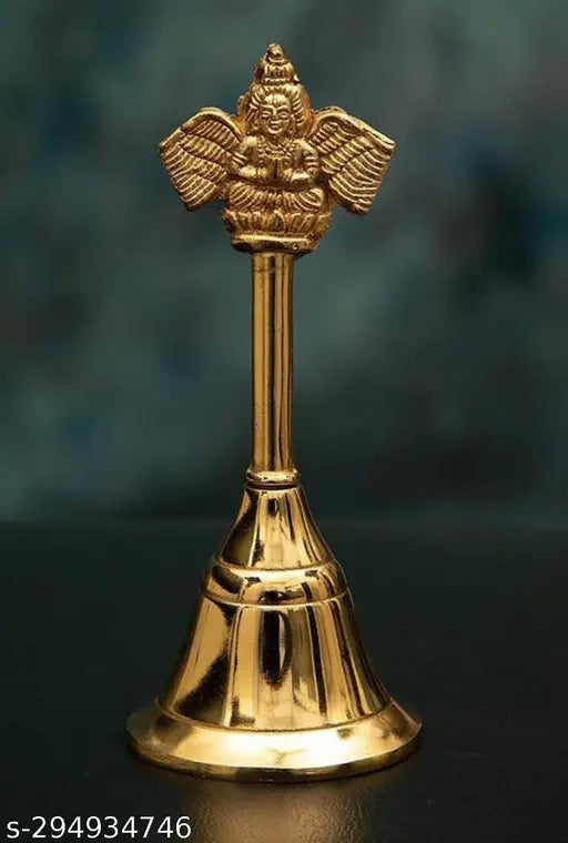 Metal Shiv Parvati & Ganesha statues for Pooja, home decor, and festivals - 5 inches (India-made) with 3 pieces and free 3-inch ghanti bell