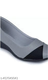 Grey synthetic leather slip-on ballerinas for women by MAHI & LOOKS