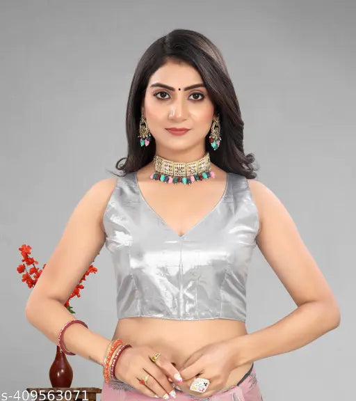 Georgette silver lace saree, elegant fashion