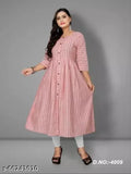 Ladylaaz new chex kurti, salwar kameez with flared sleeves