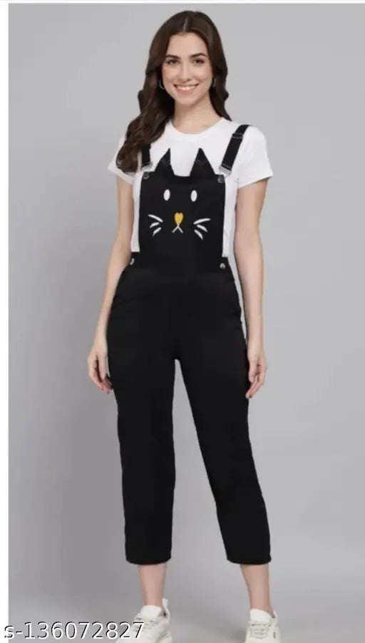 Cotton blend printed trendy feminine women's jumpsuit with short sleeves, XS: bust 32", length 50", waist 30