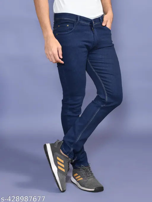Stylish denim latest men's jeans - Solid cotton mid-rise, regular fit, sizes 28-42, India origin