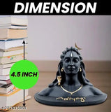 Handcrafted Adi Shankara resin statue of Lord Adiyogi Shiva in Dhyan Mudra, ideal for car accessories or home/office decor