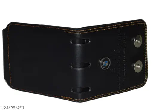 Synthetic leather combo of 2 mens formal & casual wallets. Printed net design, portable credit card slots, made in India