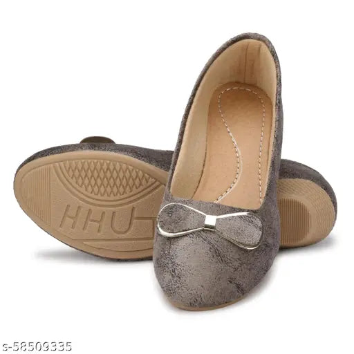 Suede casual bellies for girls and women, ankle loop design, printed boat shoes - Saheb Footwear Hs111