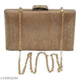 Premium Italian Dom Framed Box Clutch with chic gold chain