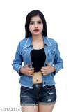 New design Raff women's denim jacket, solid dyed/washed long-sleeve jacket for women, available in S, M, L, XL sizes. Made in India