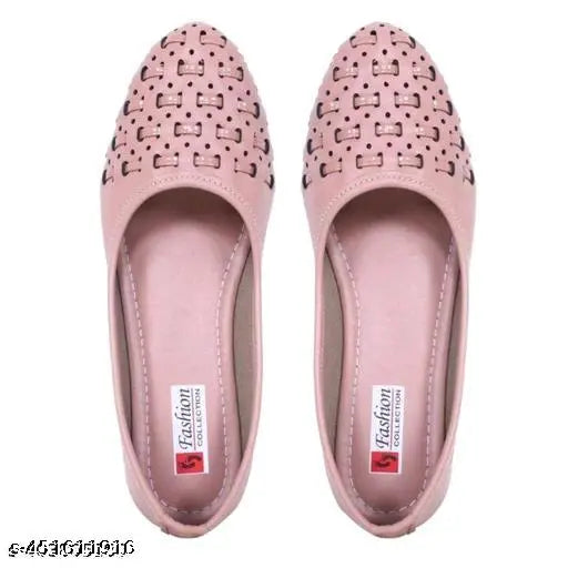 Textured synthetic ballerina flats, slip-on style bellies in various sizes (IND-4, IND-5, IND-6, IND-7, IND-8, IND-9), made in India