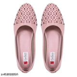 Textured synthetic ballerina flats, slip-on style bellies in various sizes (IND-4, IND-5, IND-6, IND-7, IND-8, IND-9), made in India