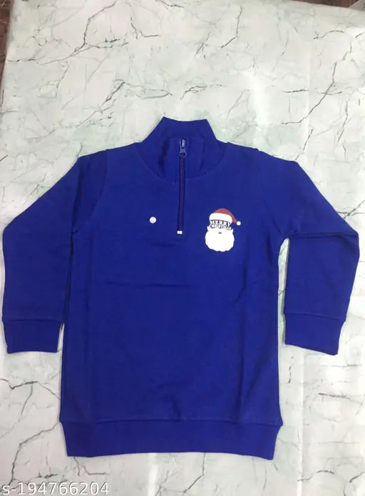 High neck Christmas sweater, cotton blend, printed net, festive style, long sleeves