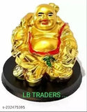 Multi-colored Polyresin LB Handcrafted Feng Shui Lucky Laughing Buddha, 10cm x 10cm x 10cm, attractive home decor for wealth and prosperity