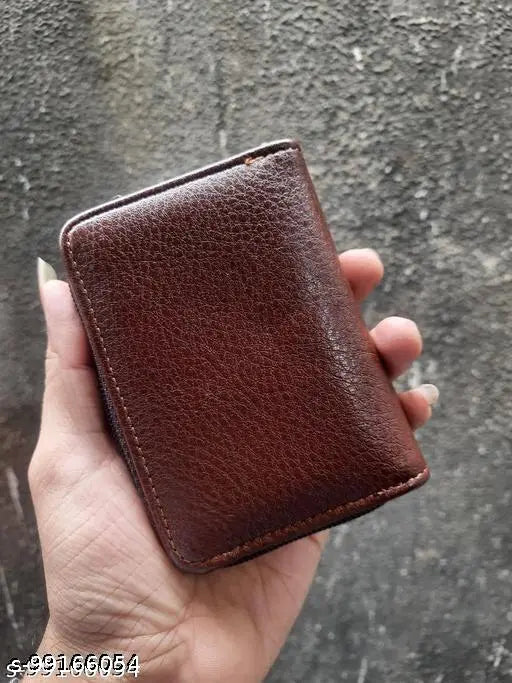 Multicolor PU leather zipper cardholder wallet for men & women, featuring 11 slots and a lightweight design