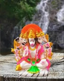 Multicolor Panchmukhi Hanuman polyresin statue for home/office pooja, vibrant and washable, measures 10cm (L) x 14cm (H) x 7cm (B), ideal for Vastu and gift items, Indian-origin