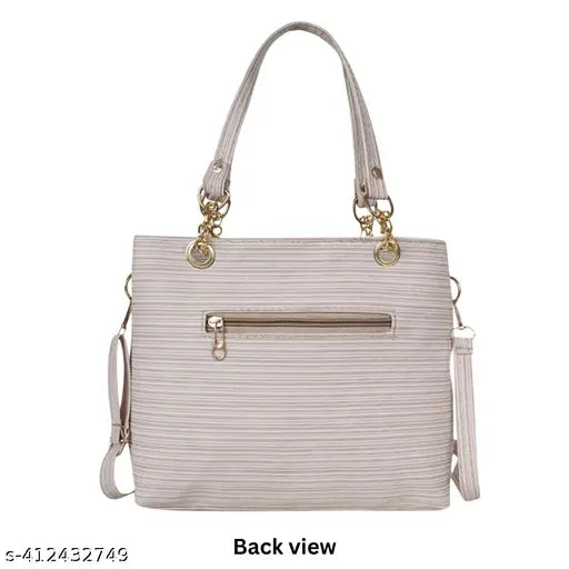 PU leather sling bag with adjustable strap, zip closure, and side pockets
