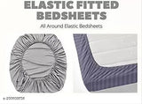 Multicolor botanical-print microfiber fitted bedsheet, 150 thread count, ideal for summer, adult-sized double king bed, made from high-quality material, resistant to shrinkage and wrinkles