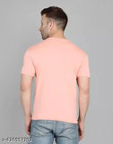 Short sleeves nylon 3Patti round neck t-shirts, pack of 4 in stylish vertical stripe pattern - India origin