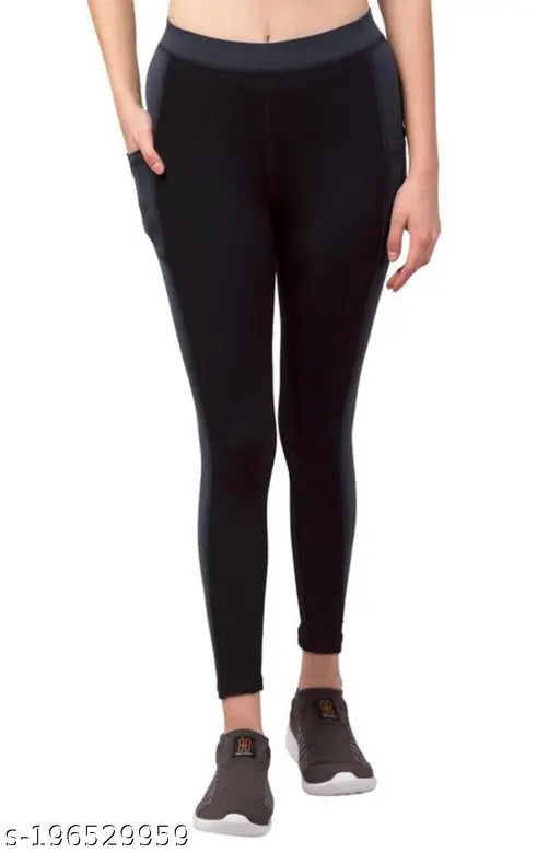 Earth Joy Peach Lycra Jeggings - Comfortable, stylish activewear for yoga, gym, and casual activities (Size 28-40)