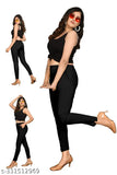 Black and white women's jeggings