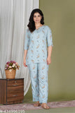 Rayon printed night suit set, soft and trendy AYUSH TEXTILES women's sleepwear, made in India