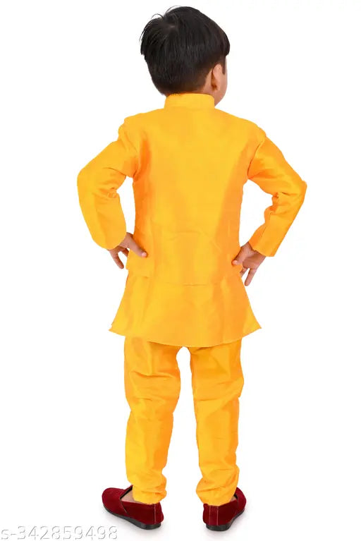 Art Silk Kids Pyjama Kurta Set, Indian traditional attire for 6-9 months to 3-4 years