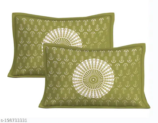 Jaipuri Pure Cotton Double Bedsheet, vibrant ethnic motifs on smooth 100% cotton sheets