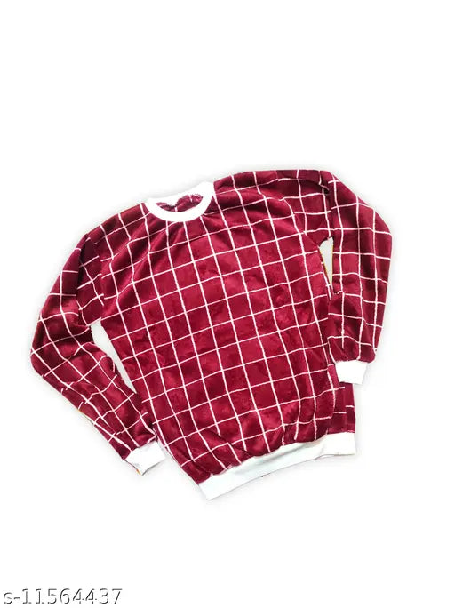 Winter KASHIKA HAZE velvet fleece tap bottom set/nightsuit, long-sleeved loungewear from India