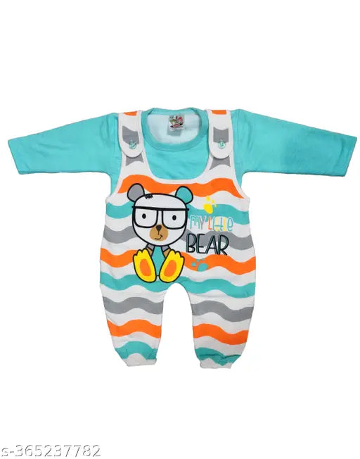 Orange striped wool My Little Bear blue baby sleepsuit, 6-12 months, India origin