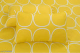 Yellow cotton fitted bedsheet with 2 pillow covers, premium quality by HOMICON for a comfortable summer sleep in king size double bed