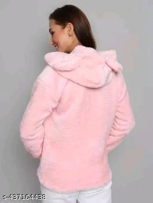 Wool long-sleeve Pretty Ravishing Women's Sweatshirt, solid color, M (Bust 38in, Waist 34in, Hip 36in, Shoulder 14in)