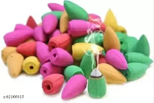 Handcrafted pack of 30 poly resin incense cones, Indian artifact showpiece, 1.5 inch length and breadth each
