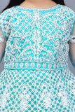 Kids net lehenga choli, embroidered party dress for festive weddings, 5-10 years