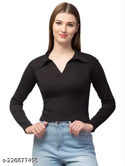 Long sleeve cotton blend collared top & tunic, solid design for men, stylish garment by RBFashion