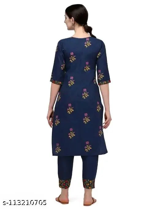 Cotton three-quarter sleeve women's dress, solid color, size range from XXS to XXXXL. Made in India
