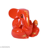 Craftam polyresin Ganesh idol for car dashboard, double-sided stick tape applied. Hindu religious figurine for automotive decor