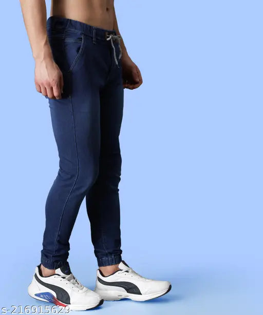 Dark blue denim Zaysh men's jeans, solid design with branded comfort, size 28, 30, 32, 34 or 36