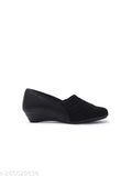Black synthetic sneakers by Furiozz - elegant, durable, comfortable footwear for women, solid pattern, unique design and style with optimal grip, size options: IND-3, IND-5, IND-6, IND-7, IND-8 (Origin: India)