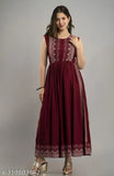 Rayon sleeveless NAYARA cut kurtis, single-colored Indian formal wear from KOMALENTERPRISES